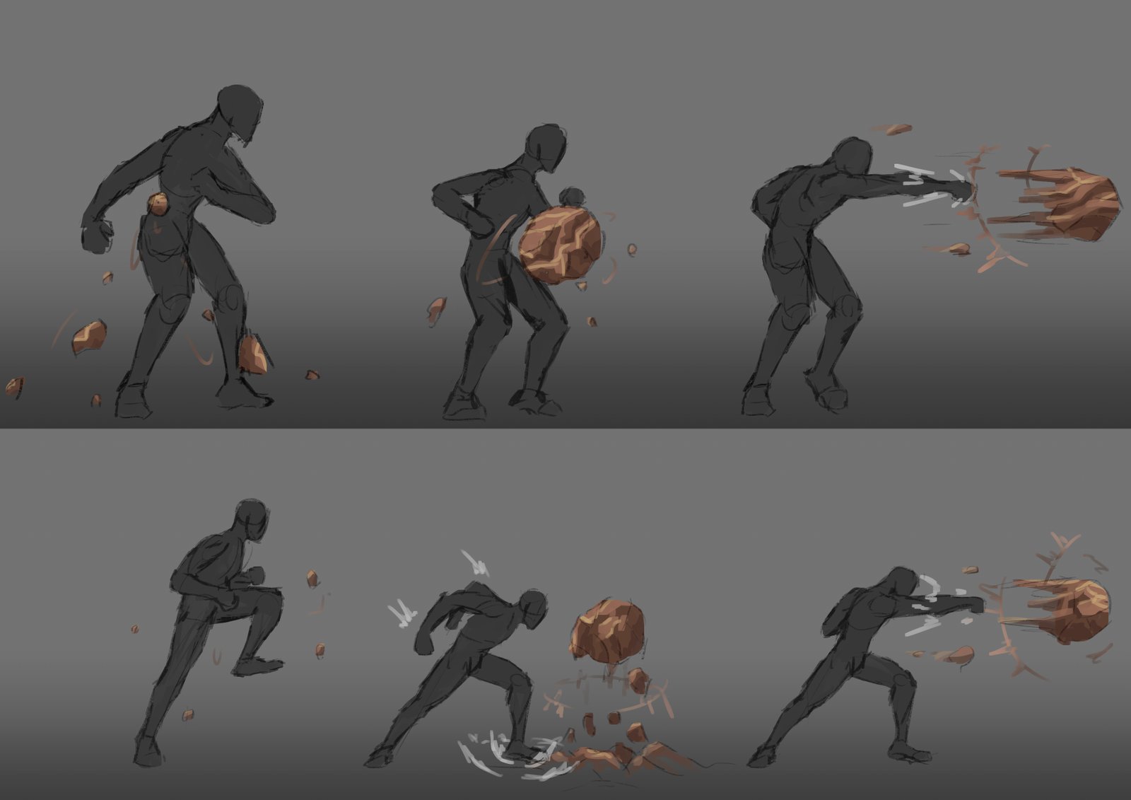 VFX/attack concepts for 1st internship with Gatling Gecko Studios.